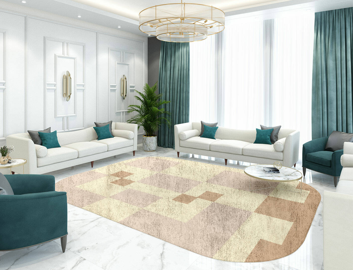 Accumen  Oblong Hand Tufted Bamboo Silk Custom Rug by Rug Artisan