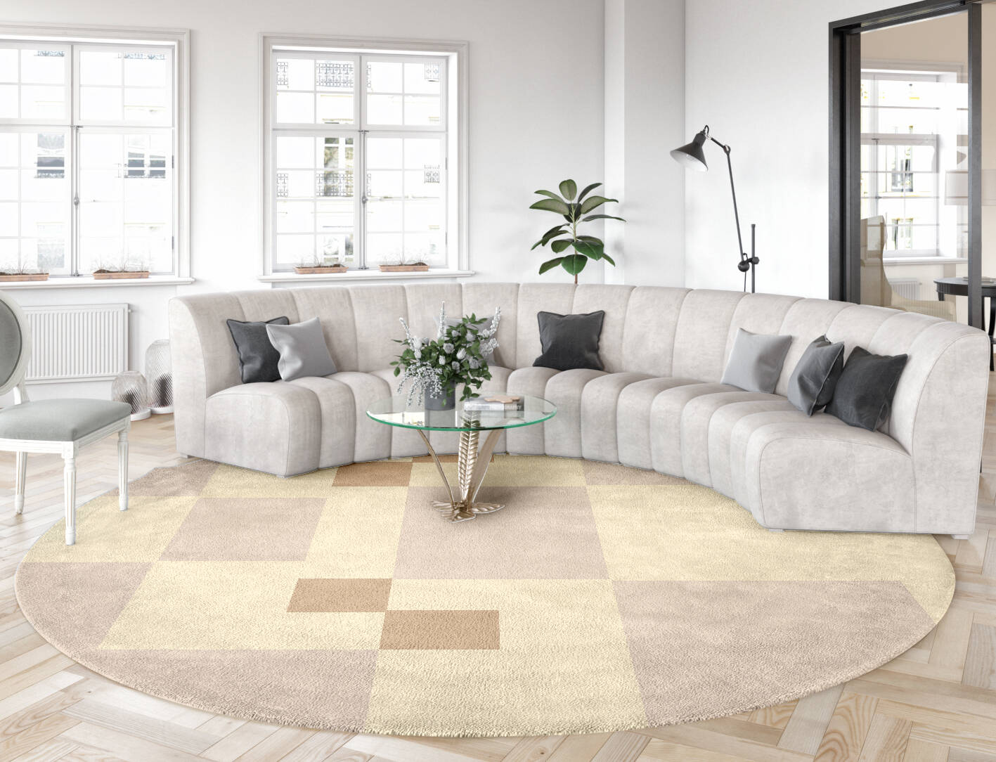 Accumen  Round Hand Tufted Pure Wool Custom Rug by Rug Artisan