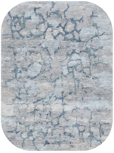 Ace Cerulean Oblong Hand Knotted Bamboo Silk Custom Rug by Rug Artisan