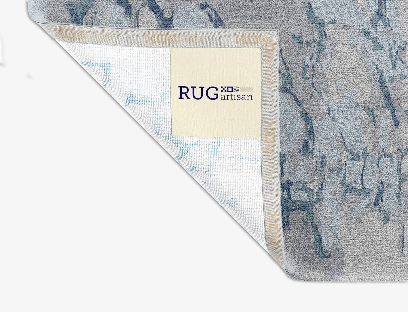 Ace Cerulean Square Hand Knotted Tibetan Wool Custom Rug by Rug Artisan