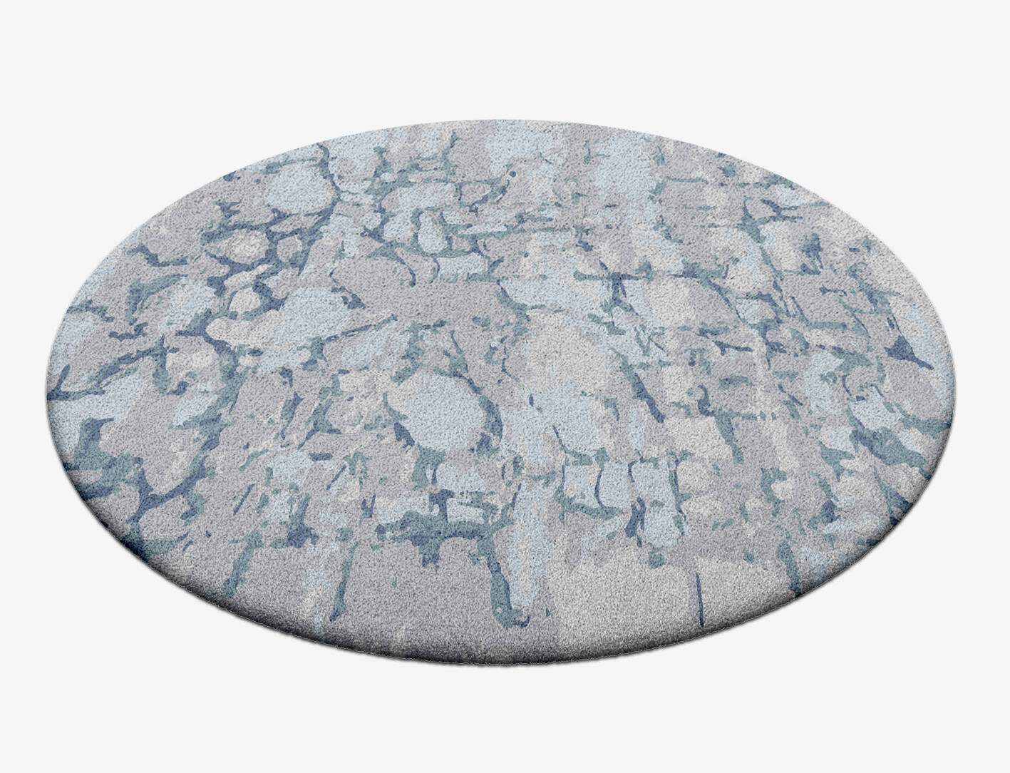 Ace Cerulean Round Hand Tufted Pure Wool Custom Rug by Rug Artisan