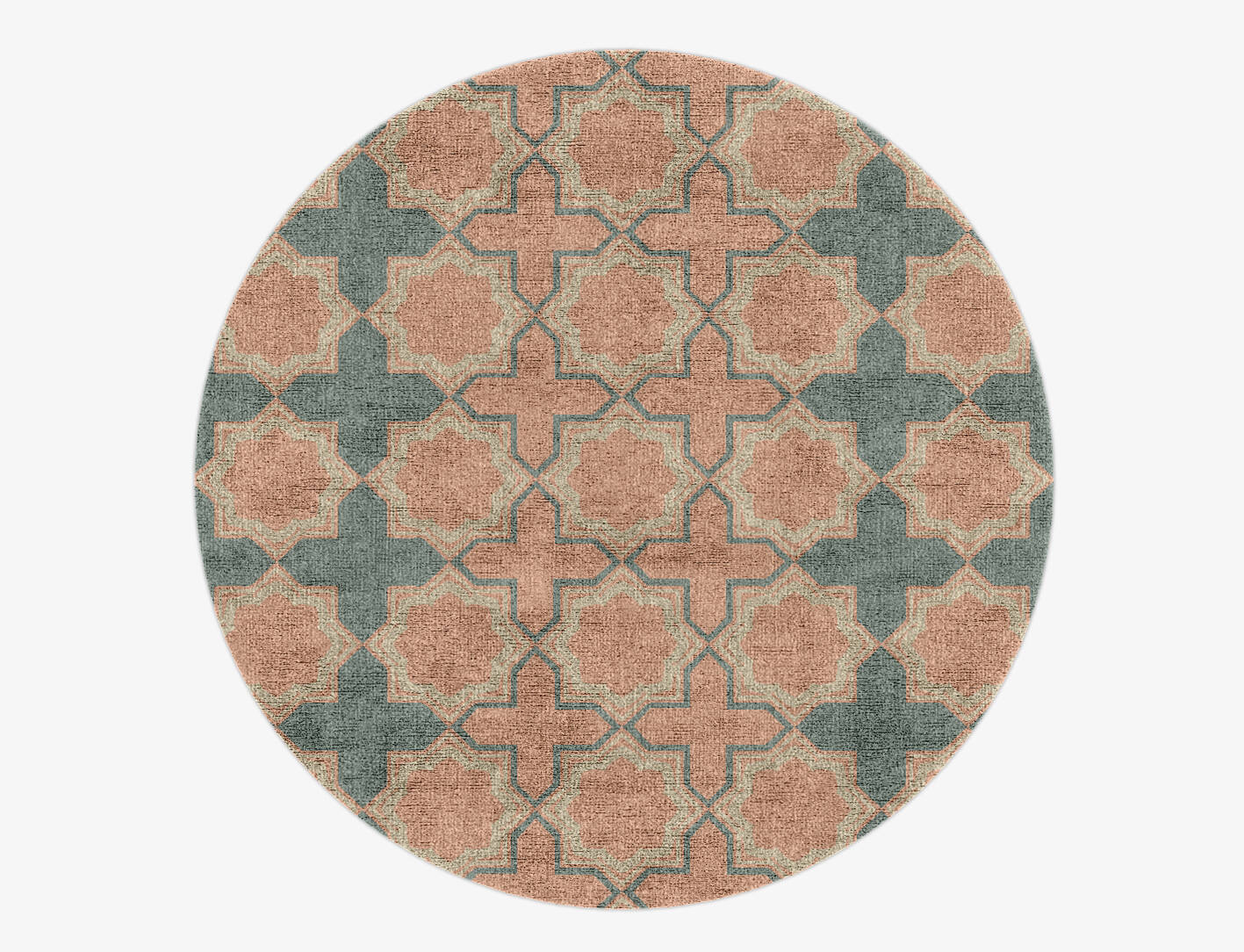 Aelous Blue Royal Round Hand Knotted Bamboo Silk Custom Rug by Rug Artisan