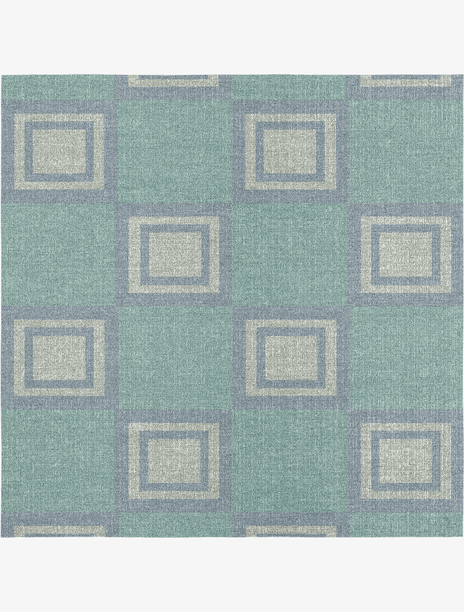 Agate Geometric Square Flatweave New Zealand Wool Custom Rug by Rug Artisan