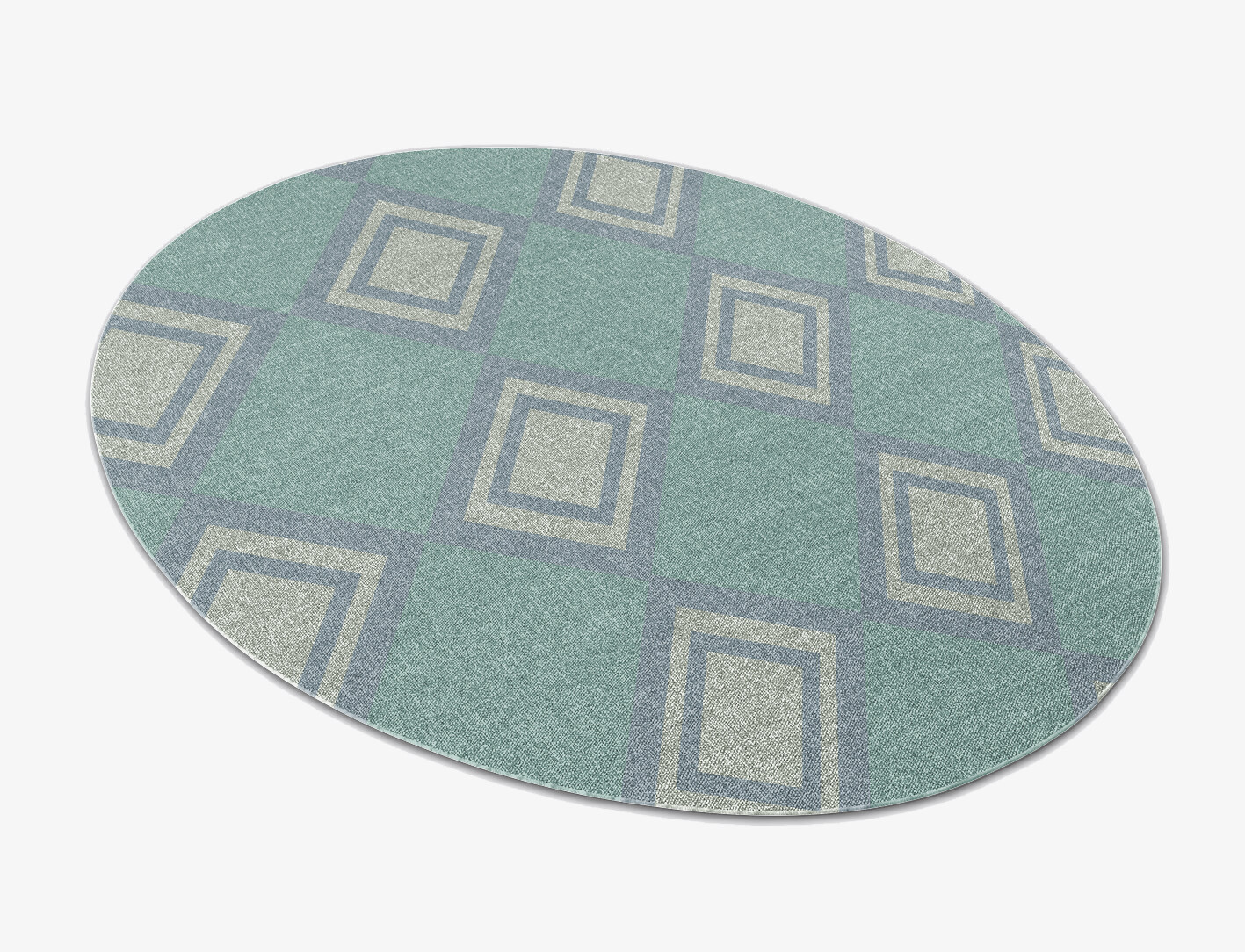 Agate Geometric Oval Outdoor Recycled Yarn Custom Rug by Rug Artisan