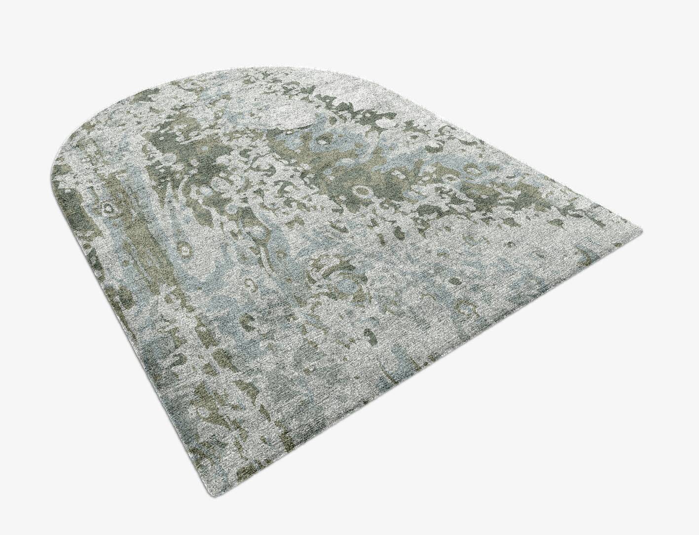 Air Bubble Surface Art Arch Hand Knotted Bamboo Silk Custom Rug by Rug Artisan