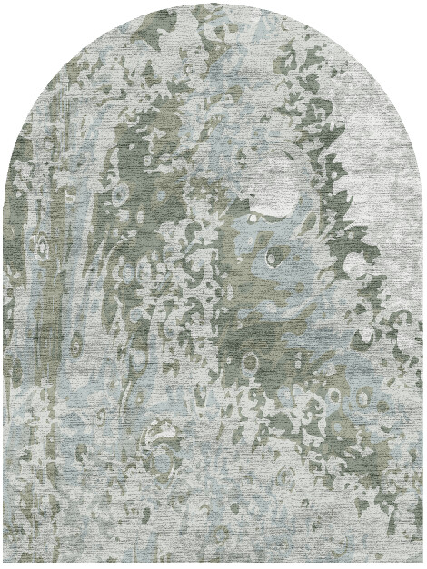 Air Bubble Surface Art Arch Hand Knotted Bamboo Silk Custom Rug by Rug Artisan