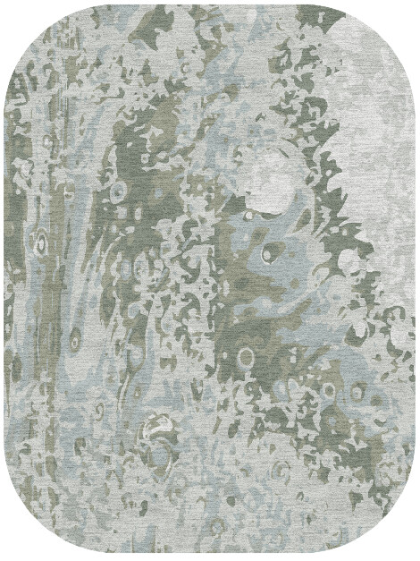 Air Bubble Surface Art Oblong Hand Knotted Tibetan Wool Custom Rug by Rug Artisan