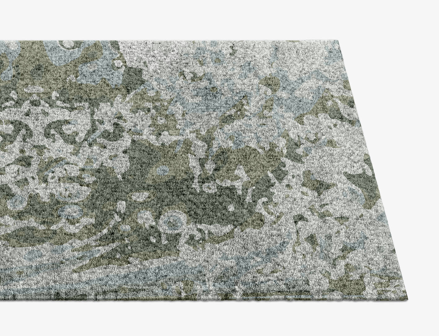 Air Bubble Surface Art Runner Hand Knotted Bamboo Silk Custom Rug by Rug Artisan