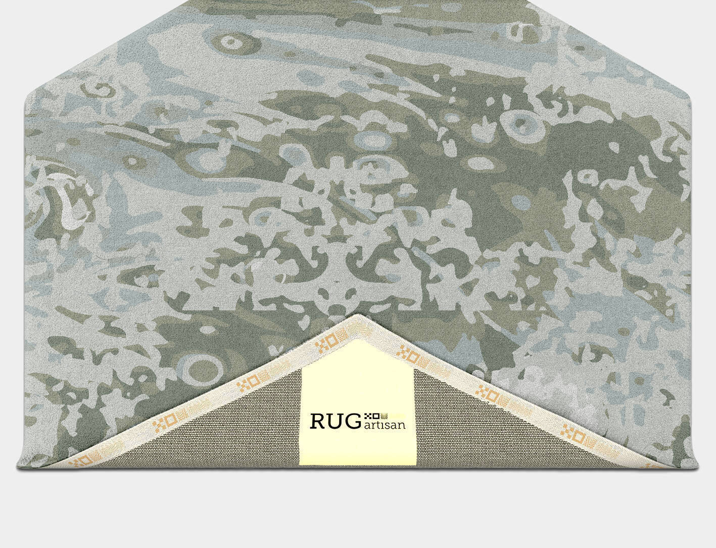 Air Bubble Surface Art Hexagon Hand Tufted Pure Wool Custom Rug by Rug Artisan