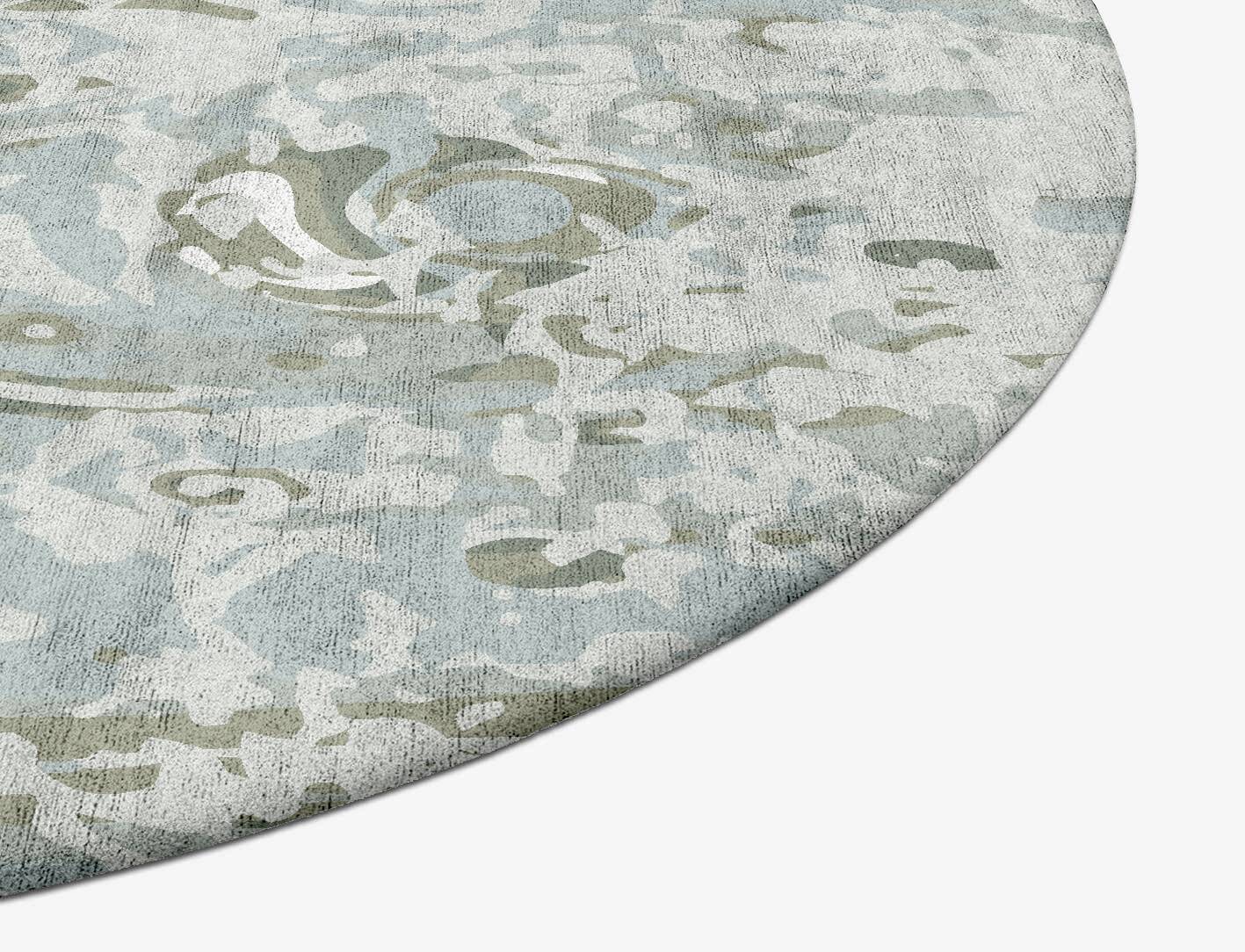 Air Bubble Surface Art Oval Hand Tufted Bamboo Silk Custom Rug by Rug Artisan