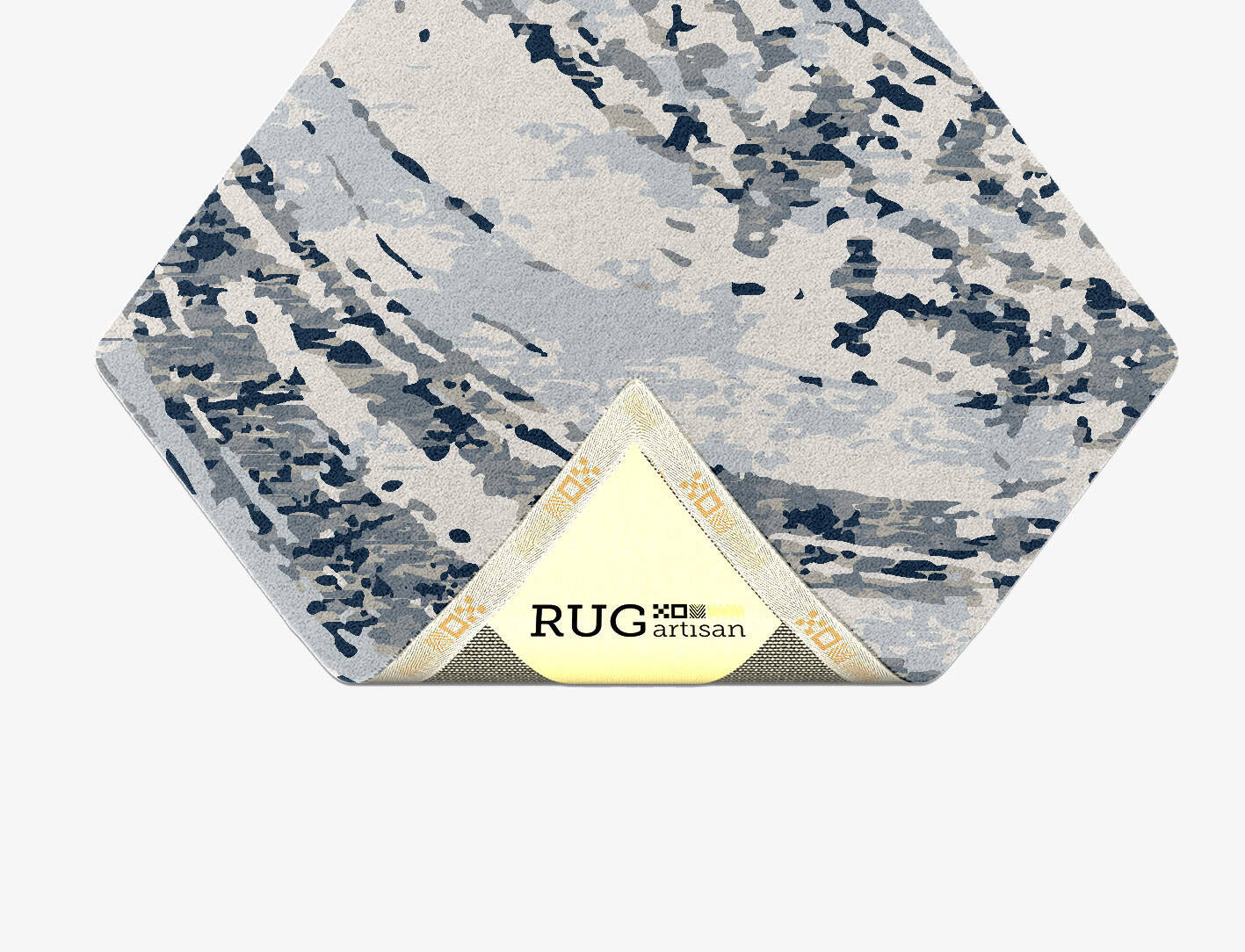 Air Currents Surface Art Diamond Hand Tufted Pure Wool Custom Rug by Rug Artisan