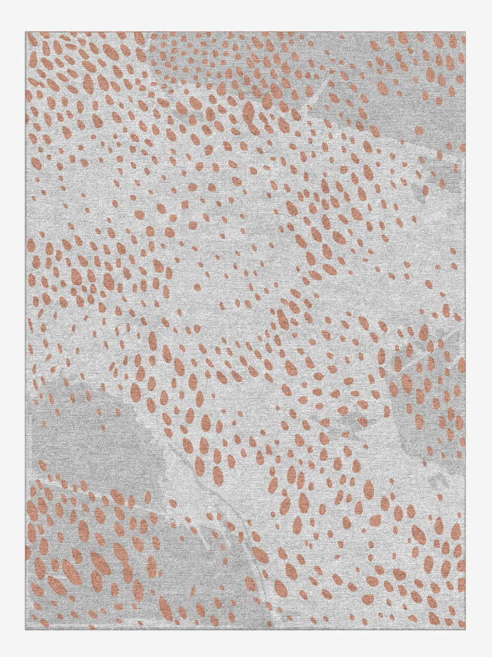 Alabaster Speck Terrazzo Play Rectangle Hand Knotted Tibetan Wool Custom Rug by Rug Artisan