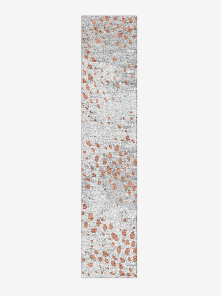 Alabaster Speck Terrazzo Play Runner Hand Knotted Bamboo Silk Custom Rug by Rug Artisan