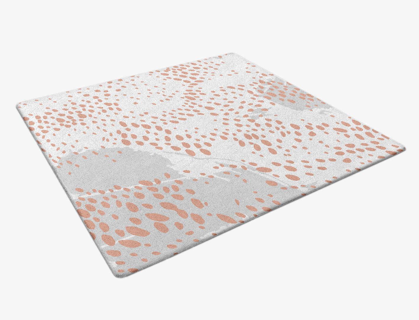 Alabaster Speck Terrazzo Play Square Hand Tufted Pure Wool Custom Rug by Rug Artisan