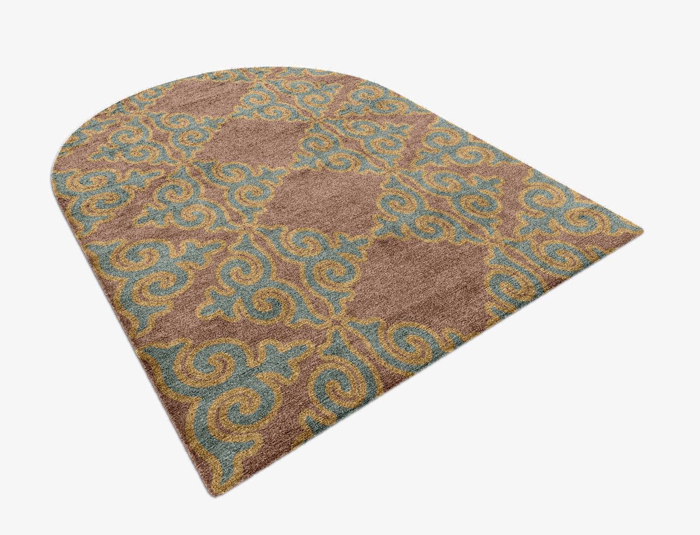 Albion Blue Royal Arch Hand Knotted Bamboo Silk Custom Rug by Rug Artisan