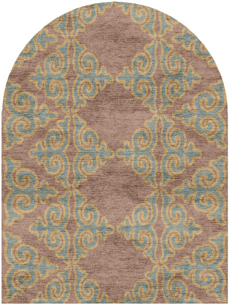 Albion Blue Royal Arch Hand Knotted Bamboo Silk Custom Rug by Rug Artisan