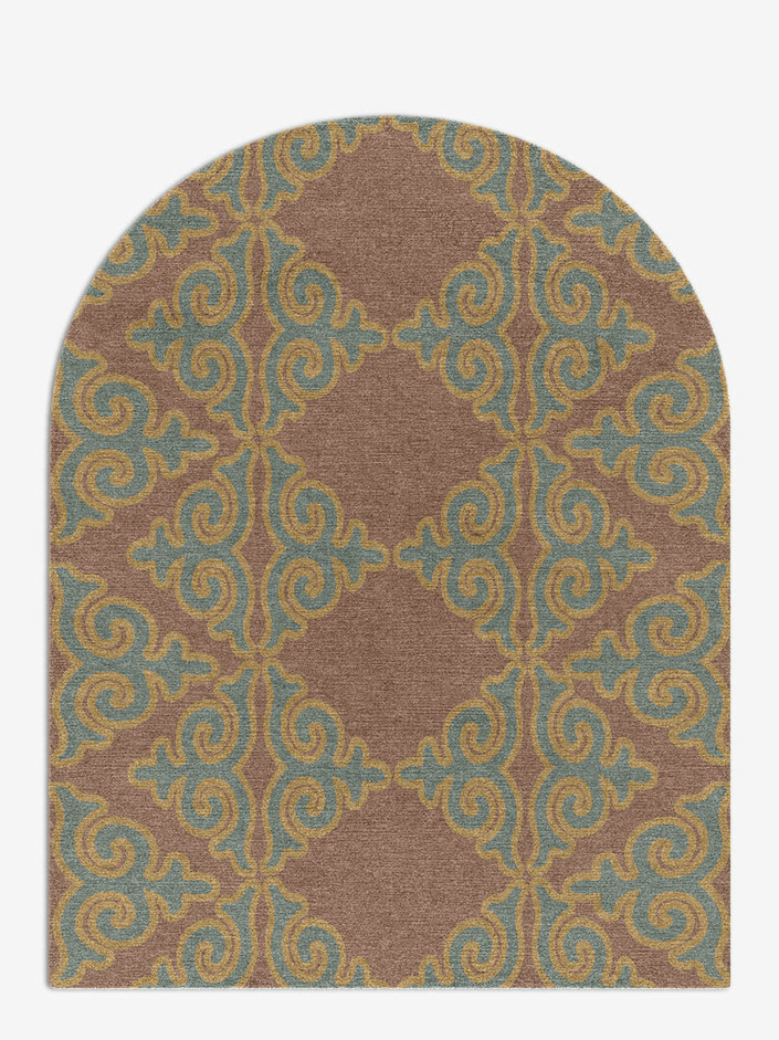 Albion Blue Royal Arch Hand Knotted Tibetan Wool Custom Rug by Rug Artisan