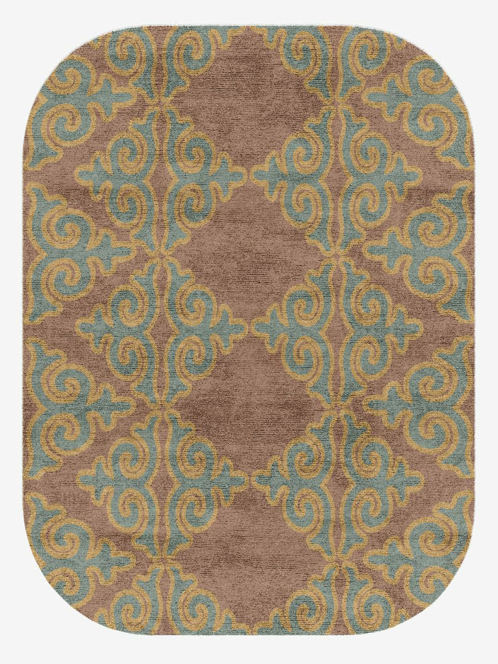 Albion Blue Royal Oblong Hand Knotted Bamboo Silk Custom Rug by Rug Artisan