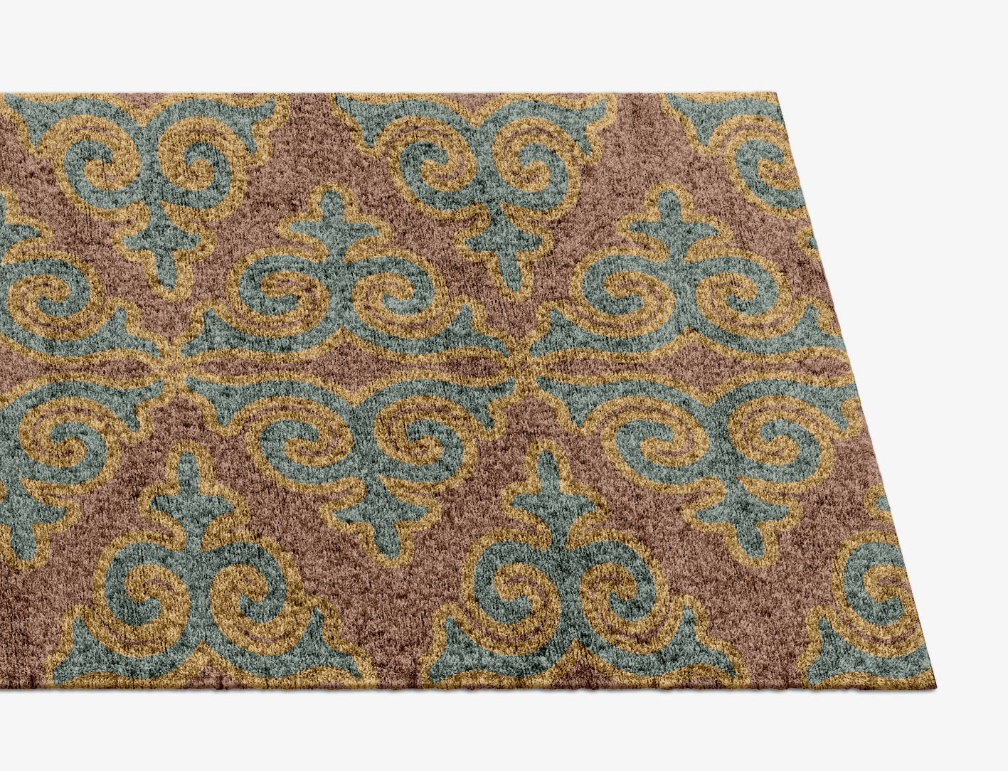 Albion Blue Royal Runner Hand Knotted Bamboo Silk Custom Rug by Rug Artisan