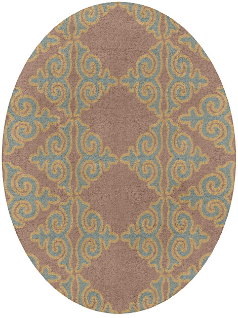 Albion Blue Royal Oval Hand Tufted Pure Wool Custom Rug by Rug Artisan