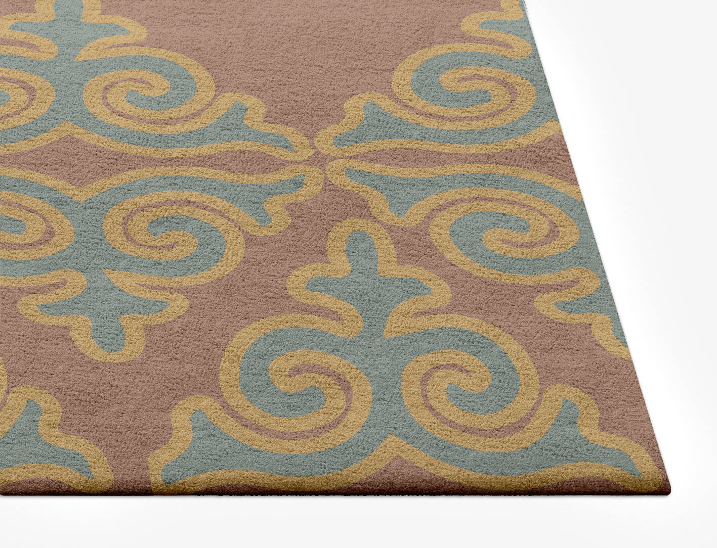 Albion Blue Royal Rectangle Hand Tufted Pure Wool Custom Rug by Rug Artisan