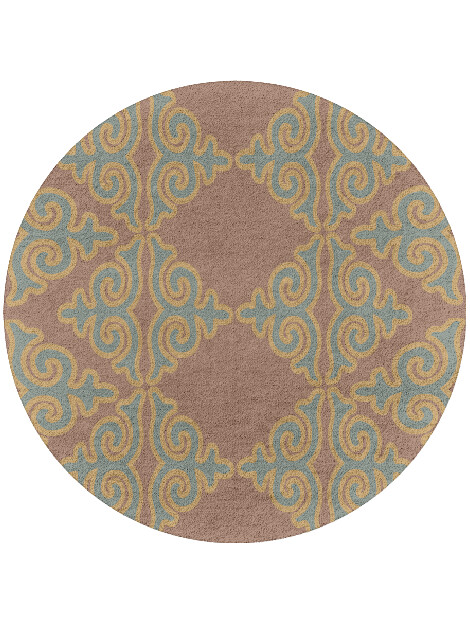 Albion Blue Royal Round Hand Tufted Pure Wool Custom Rug by Rug Artisan