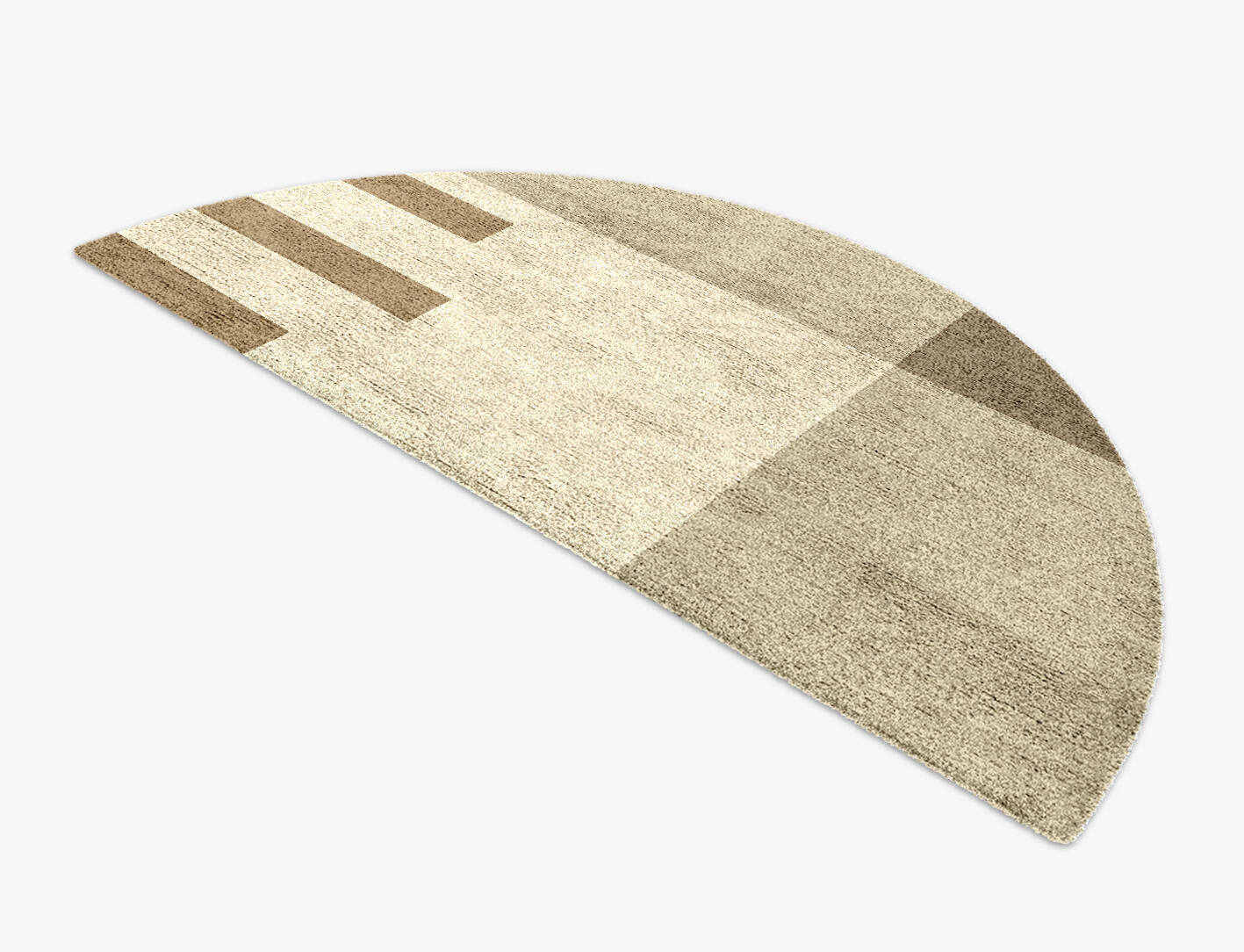 Alew  Halfmoon Hand Knotted Bamboo Silk Custom Rug by Rug Artisan