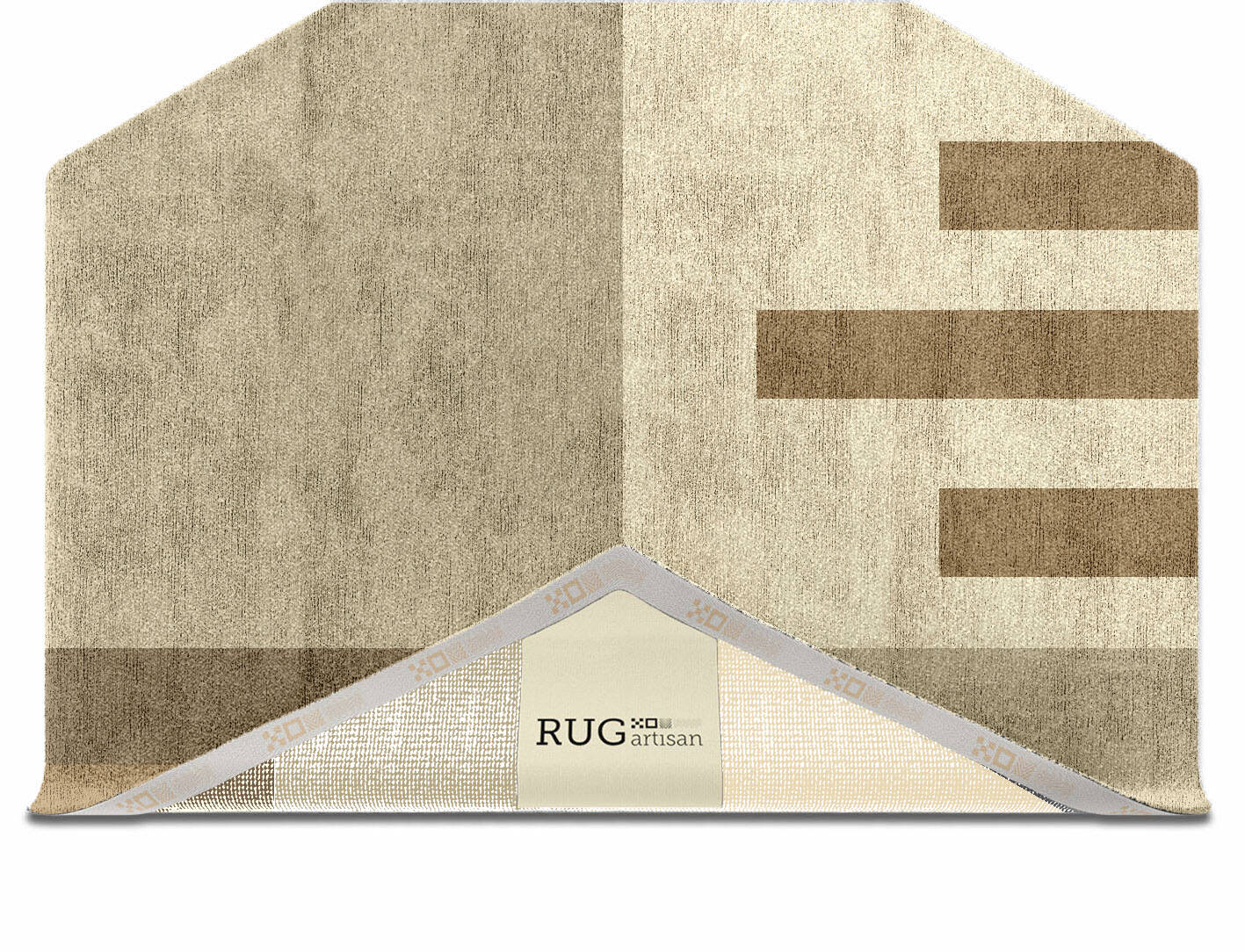 Alew  Hexagon Hand Knotted Bamboo Silk Custom Rug by Rug Artisan