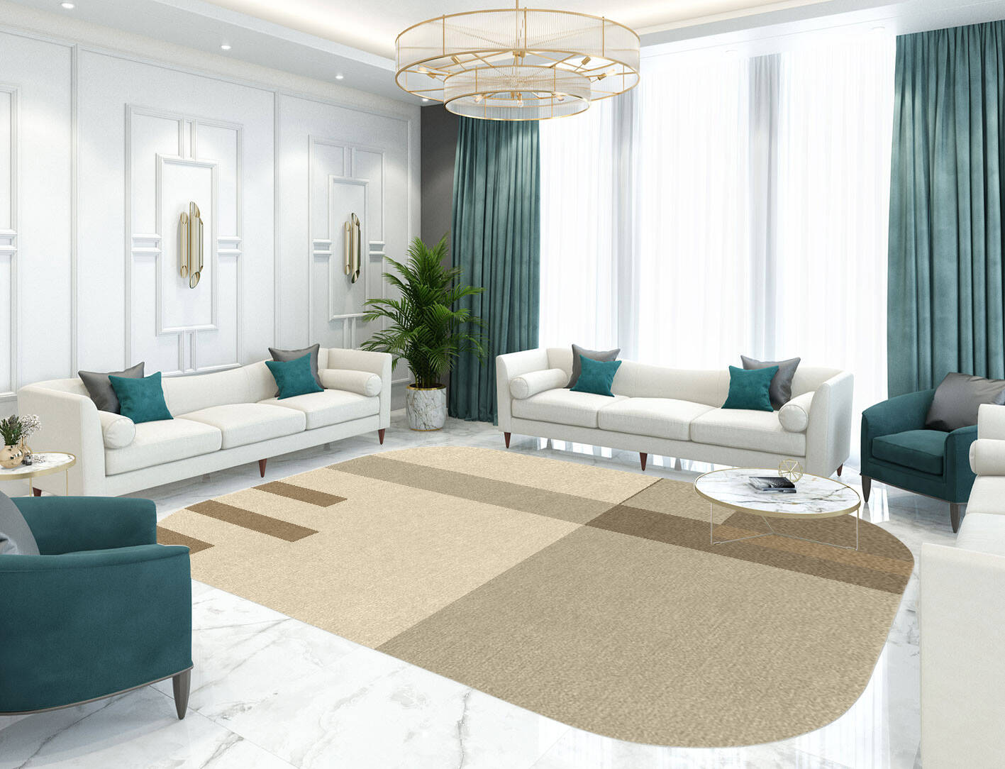 Alew  Oblong Hand Knotted Tibetan Wool Custom Rug by Rug Artisan