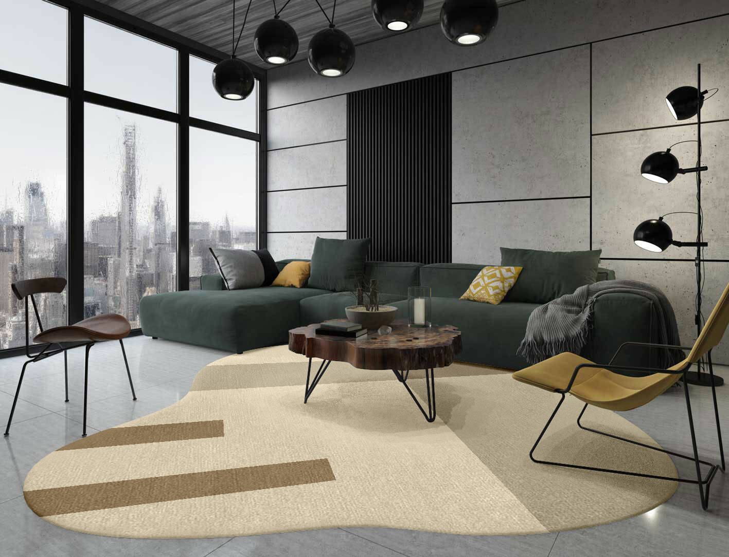 Alew  Splash Hand Knotted Tibetan Wool Custom Rug by Rug Artisan