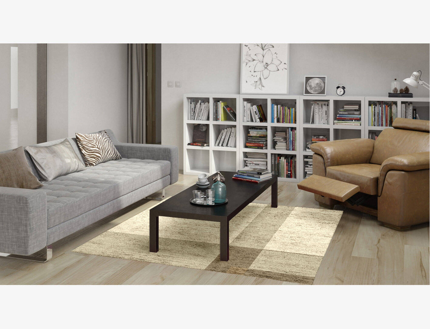 Alew  Square Hand Knotted Bamboo Silk Custom Rug by Rug Artisan