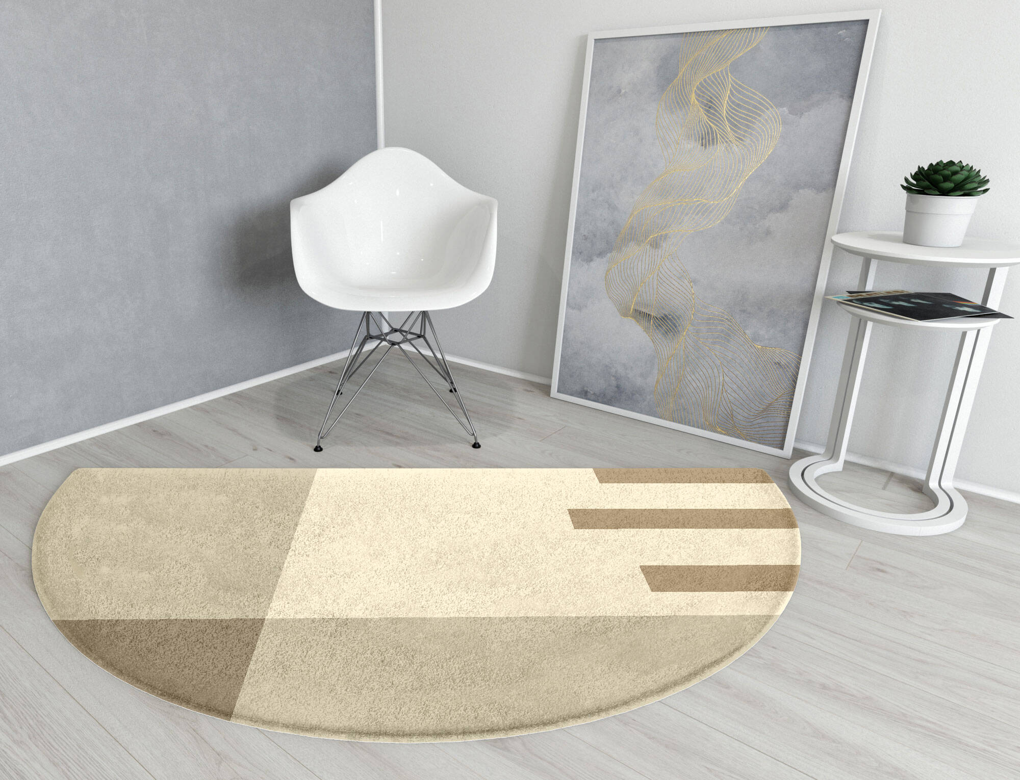 Alew  Halfmoon Hand Tufted Pure Wool Custom Rug by Rug Artisan