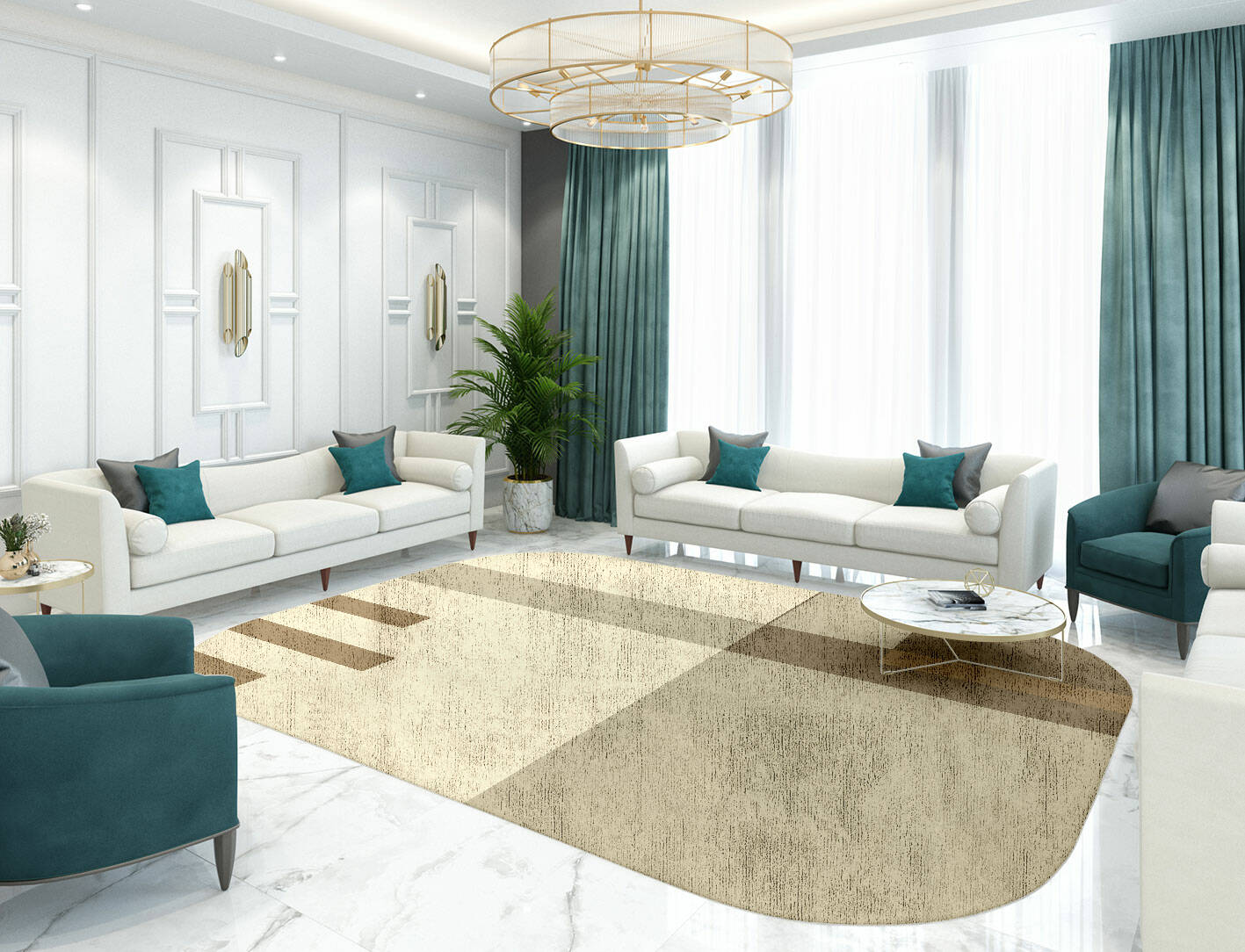 Alew  Oblong Hand Tufted Bamboo Silk Custom Rug by Rug Artisan