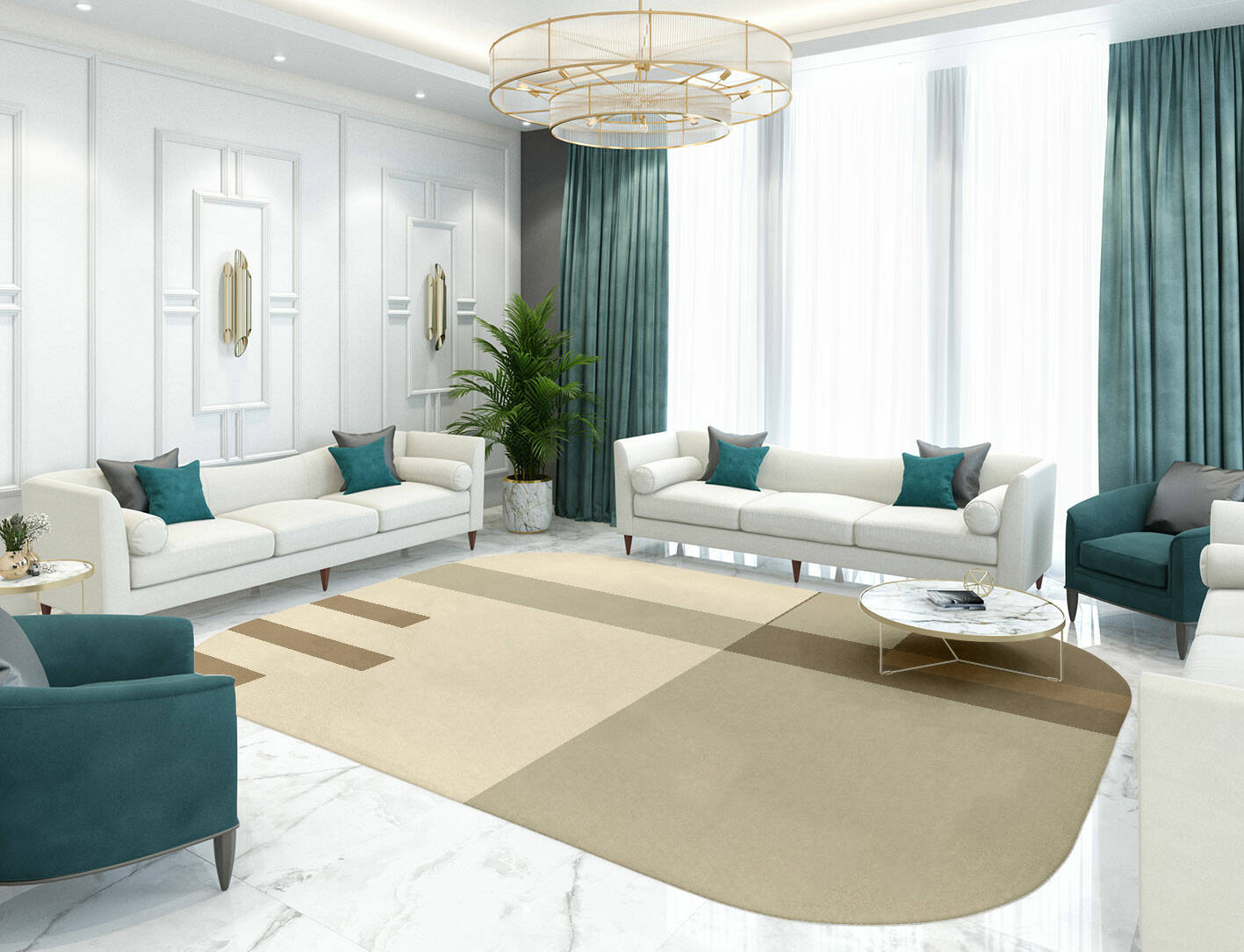 Alew  Oblong Hand Tufted Pure Wool Custom Rug by Rug Artisan