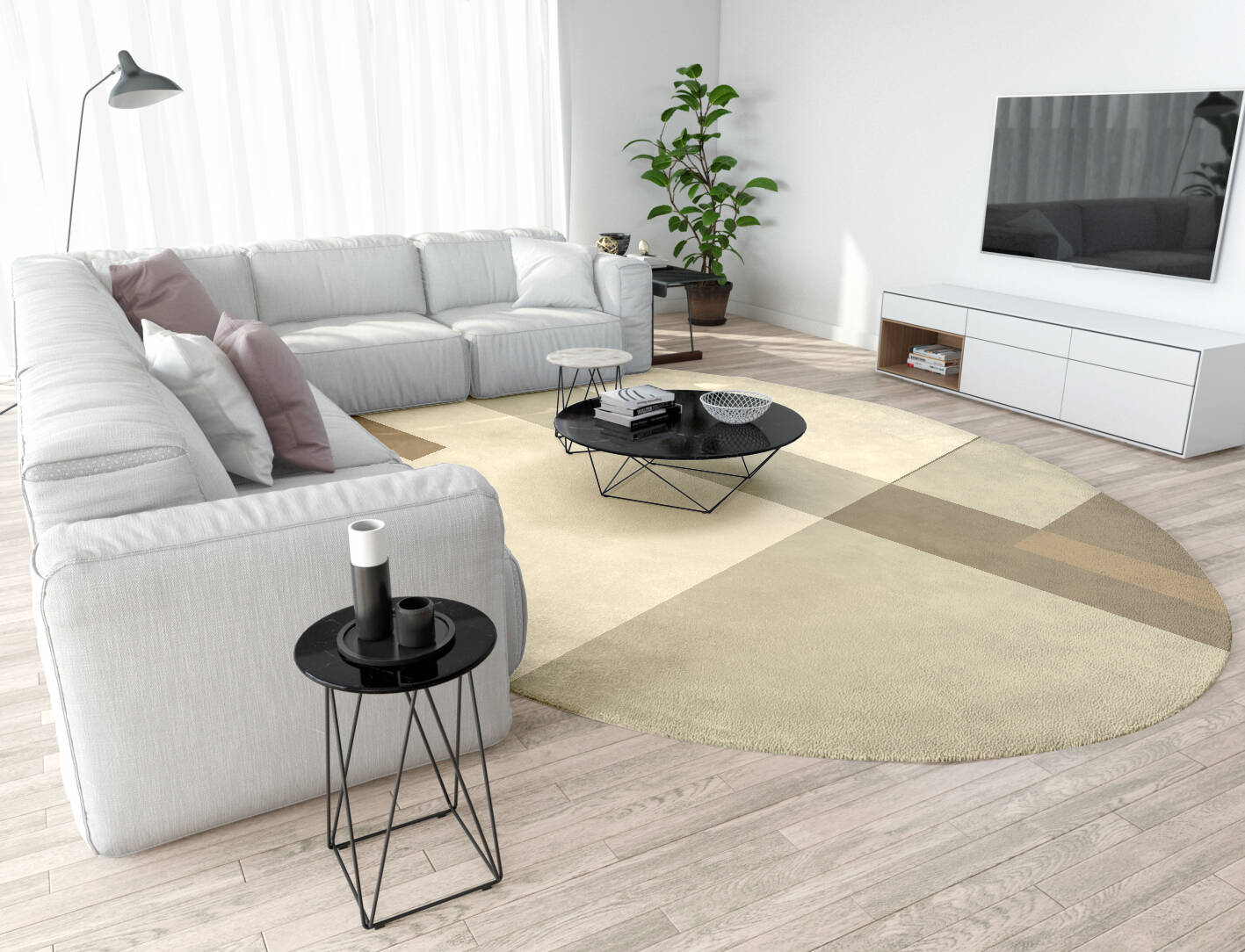 Alew  Oval Hand Tufted Pure Wool Custom Rug by Rug Artisan