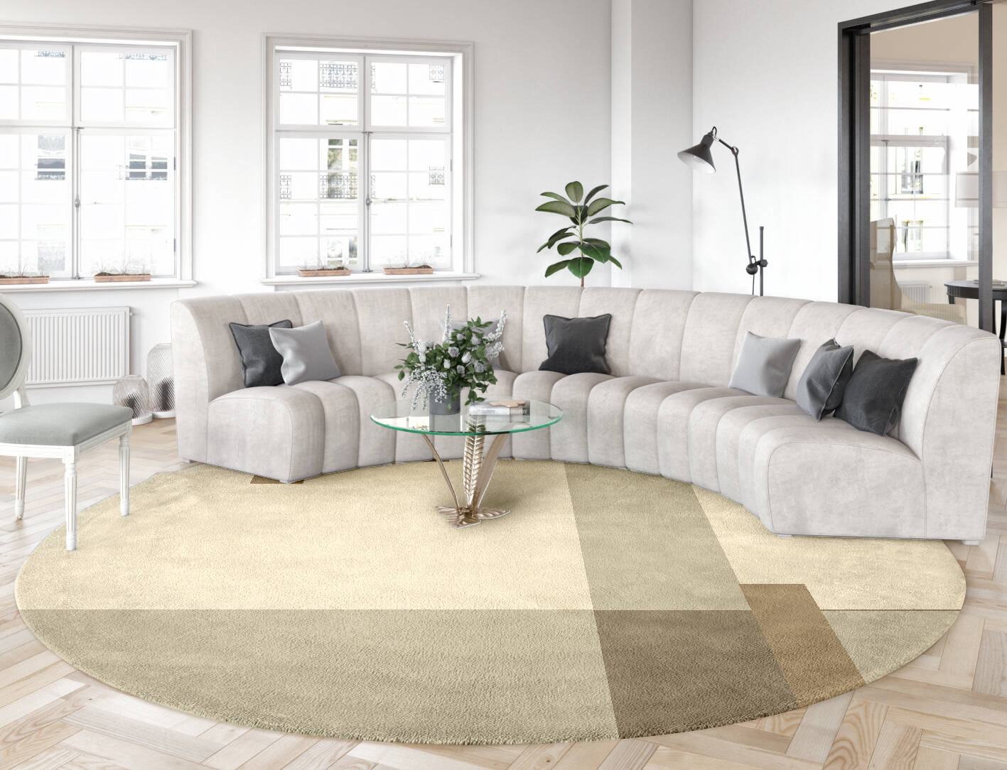 Alew  Round Hand Tufted Pure Wool Custom Rug by Rug Artisan