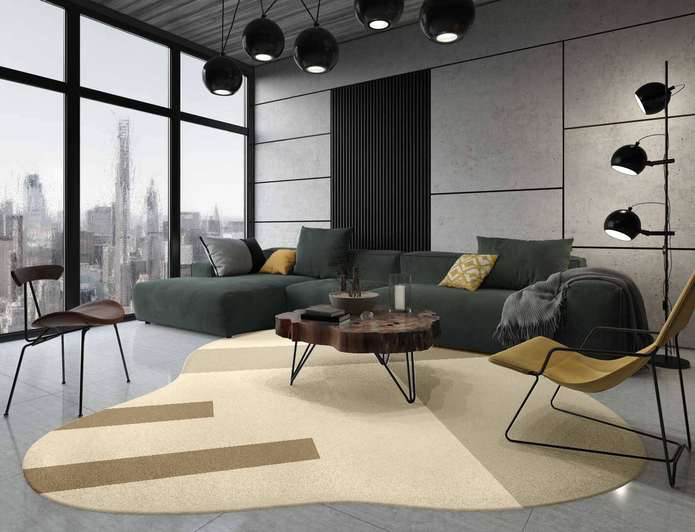 Alew  Splash Hand Tufted Pure Wool Custom Rug by Rug Artisan