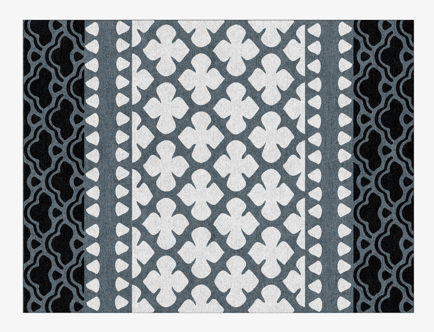 Alhambra Grey Monochrome Rectangle Hand Knotted Tibetan Wool Custom Rug by Rug Artisan