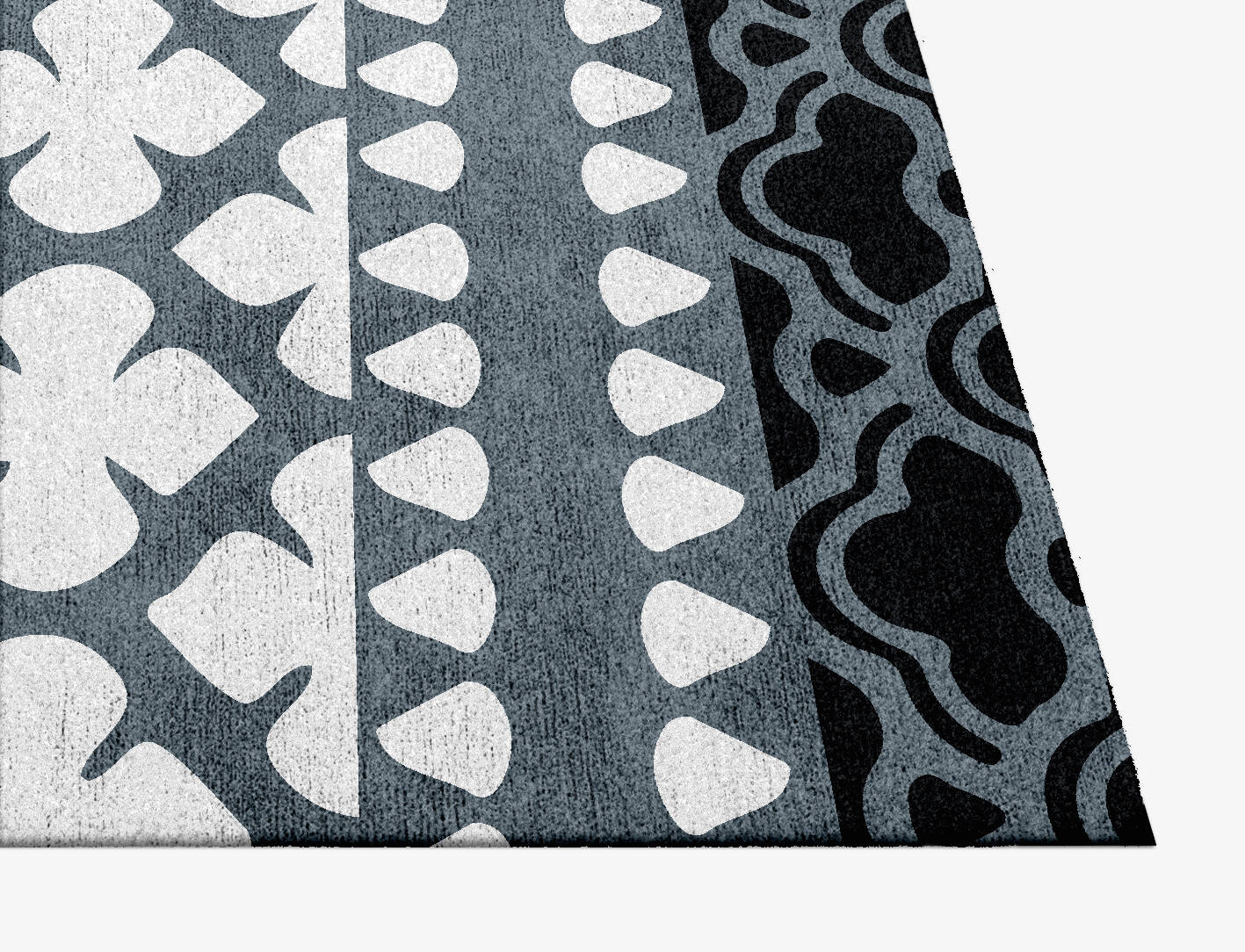 Alhambra Grey Monochrome Square Hand Knotted Bamboo Silk Custom Rug by Rug Artisan
