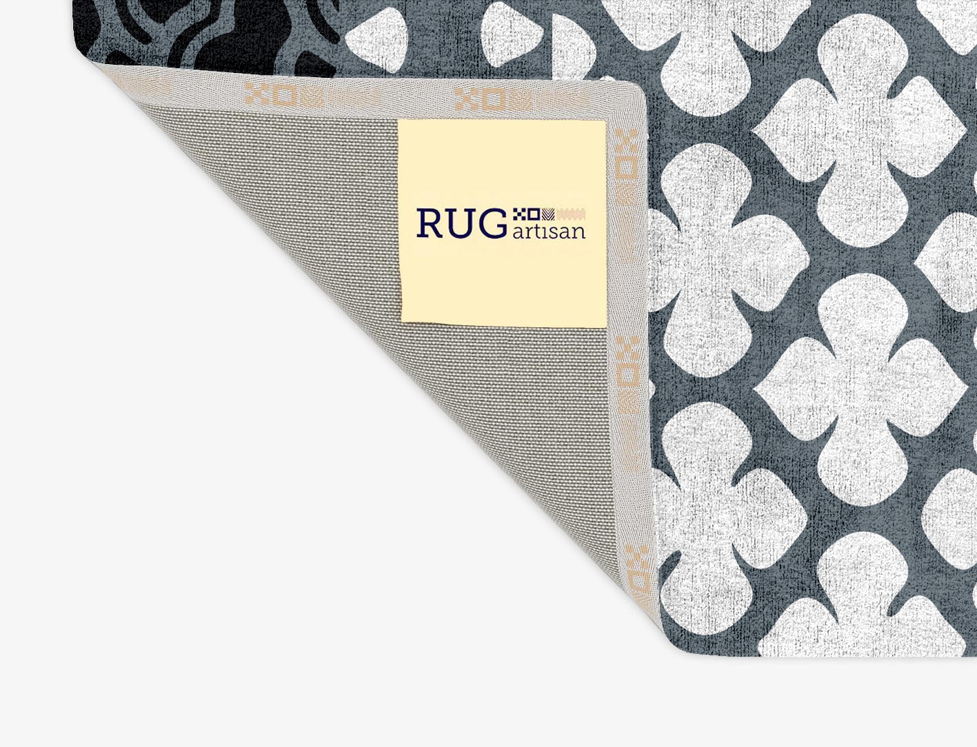 Alhambra Grey Monochrome Rectangle Hand Tufted Bamboo Silk Custom Rug by Rug Artisan
