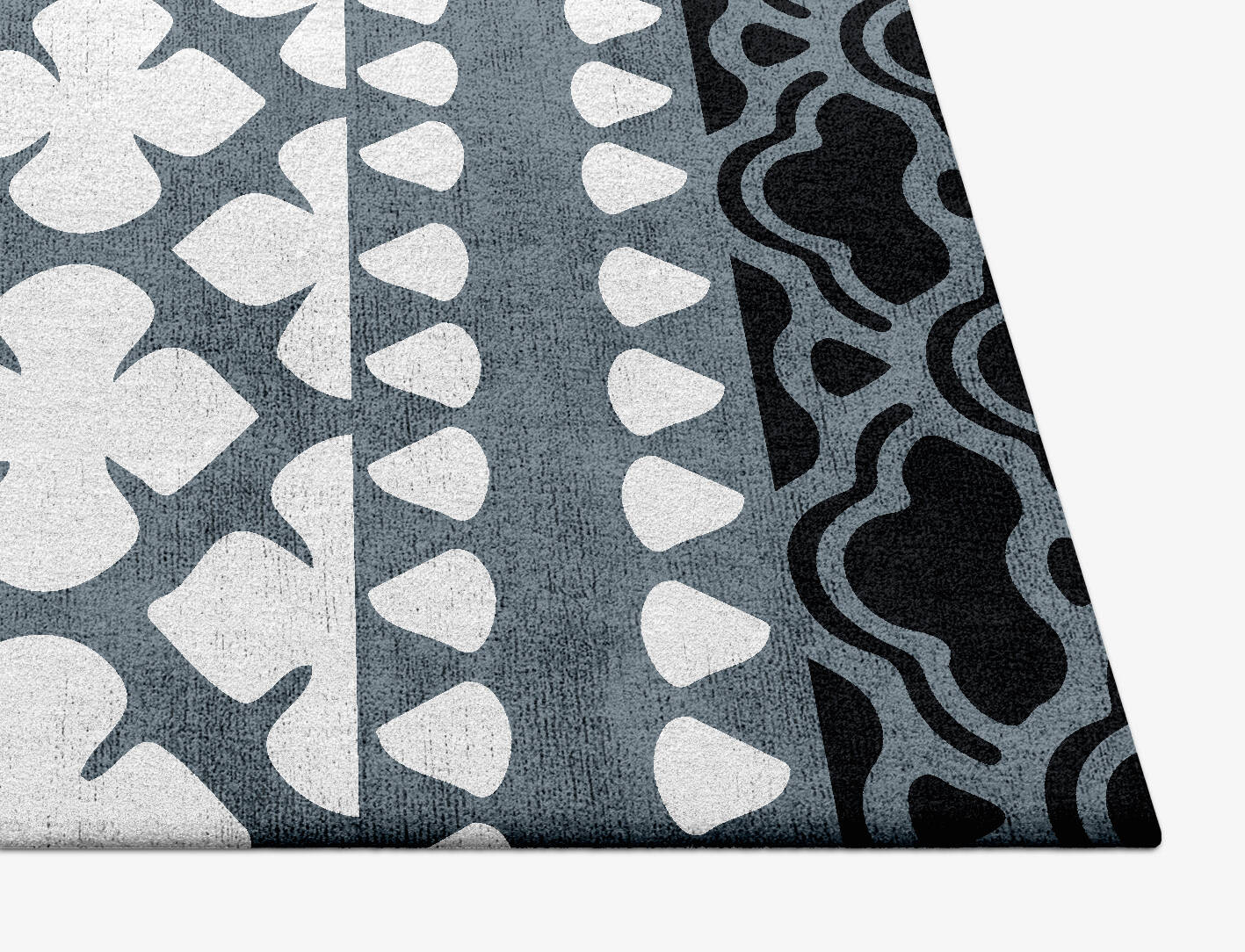 Alhambra Grey Monochrome Square Hand Tufted Bamboo Silk Custom Rug by Rug Artisan