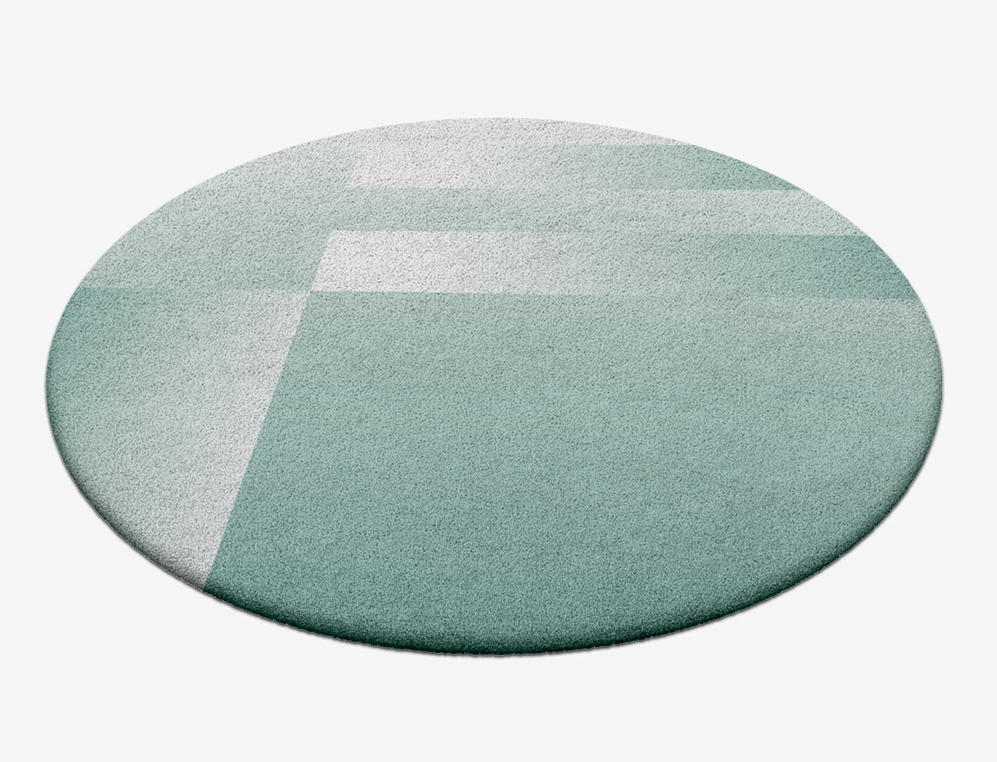 Aligned Ombre Round Hand Tufted Pure Wool Custom Rug by Rug Artisan