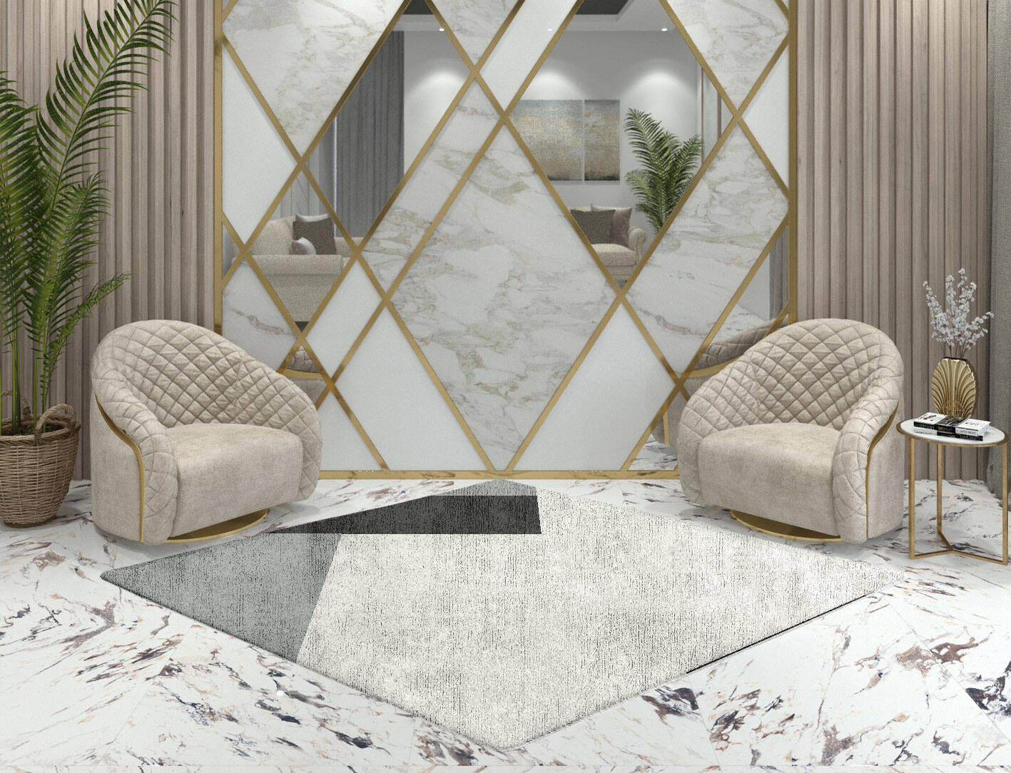 Allegiant  Diamond Hand Tufted Bamboo Silk Custom Rug by Rug Artisan