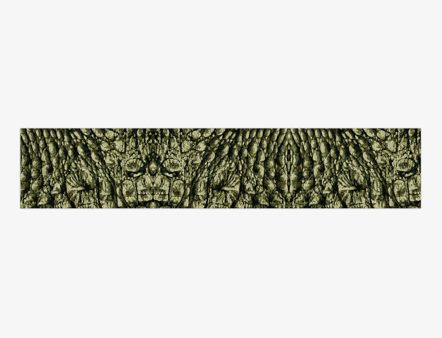 Alligator Animal Prints Runner Hand Knotted Bamboo Silk Custom Rug by Rug Artisan