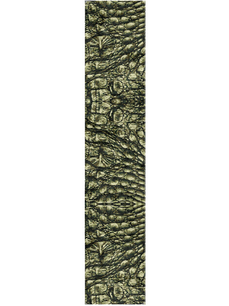 Alligator Animal Prints Runner Hand Tufted Bamboo Silk Custom Rug by Rug Artisan