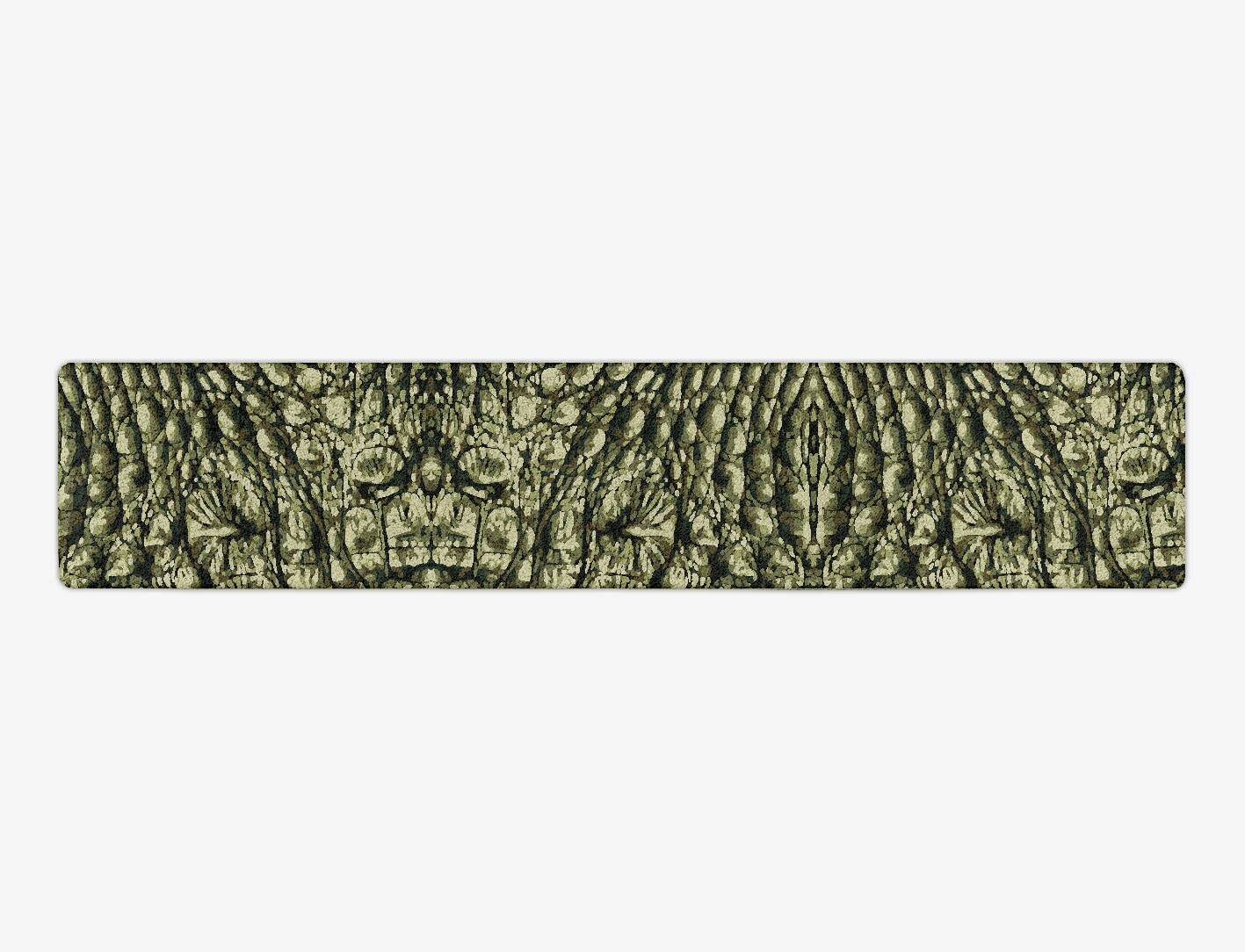 Alligator Animal Prints Runner Hand Tufted Pure Wool Custom Rug by Rug Artisan