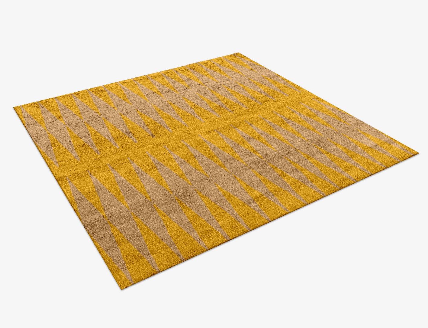 Allotrope Geometric Square Hand Knotted Bamboo Silk Custom Rug by Rug Artisan