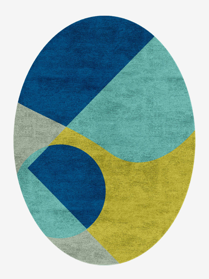 Allotropy Kids Oval Hand Knotted Bamboo Silk Custom Rug by Rug Artisan