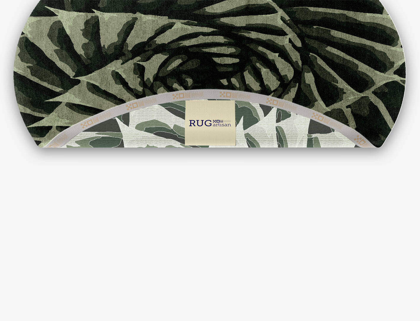 Aloe Floral Oval Hand Knotted Bamboo Silk Custom Rug by Rug Artisan