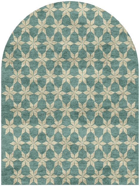 Altair Geometric Arch Hand Knotted Bamboo Silk Custom Rug by Rug Artisan